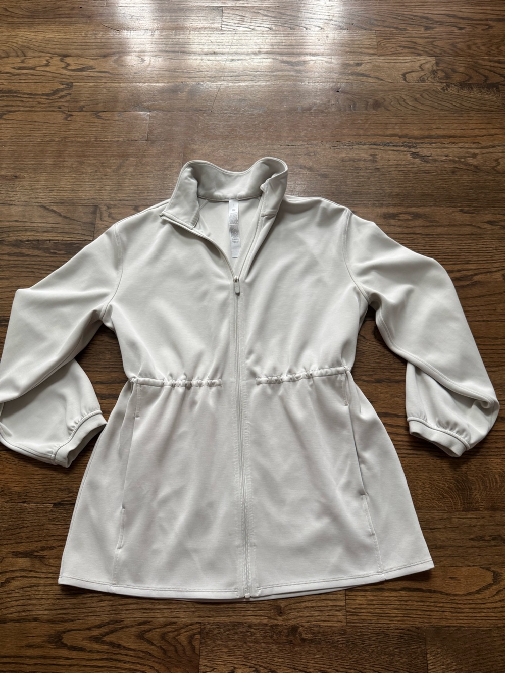 Lululemon Softstreme Cinch-Waist Full-Zip Jacket Bone Size L
